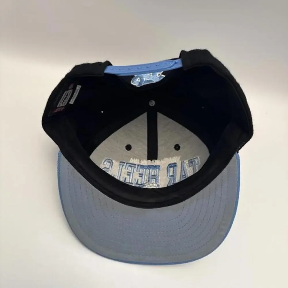 North Carolina Tar Heels Top of the World Black Blue Wool Snapback Hat Mens OSFM